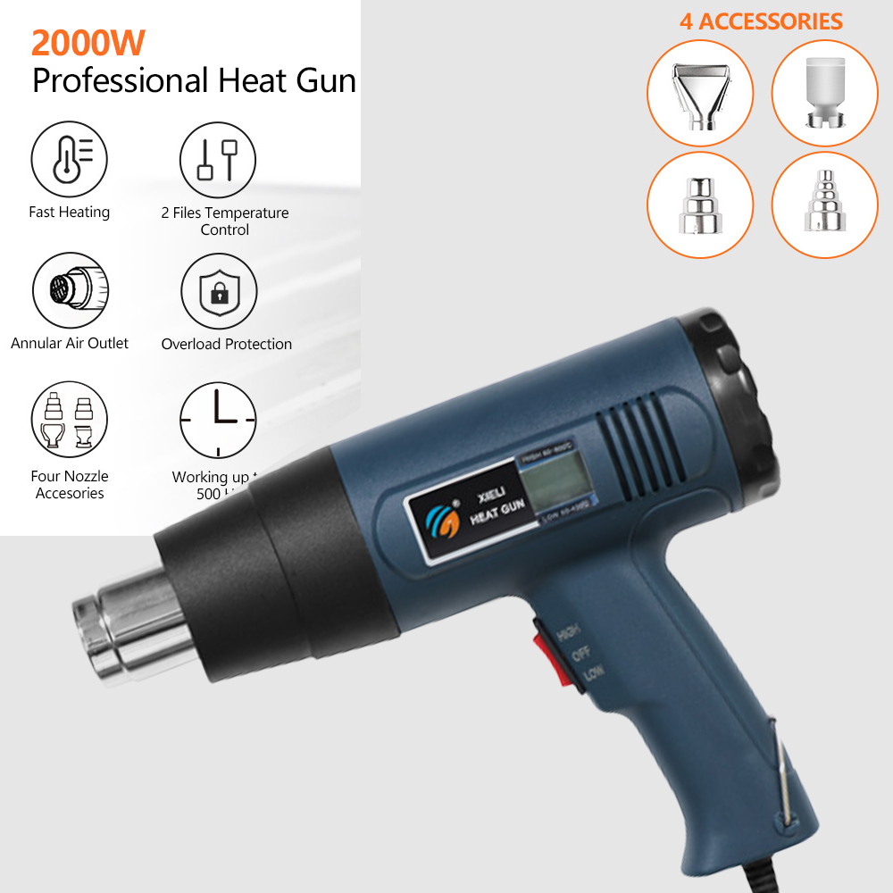 YTL 2000W Adjustable Hot Air Gun for Heat Shrink Heating Gun Machine for  Phone Fabric Paint from China manufacturer - YongkangTeli Packing Machinery  Co., Ltd.